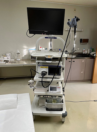 菊地胃腸科内科医院で使用している検査機器1：胃・食道経口内視鏡（胃カメラ）